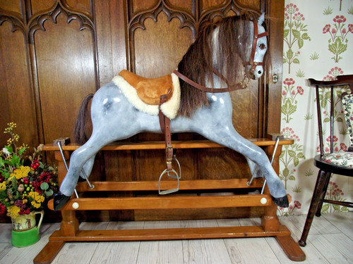 Antique vintage rocking horse - antique,