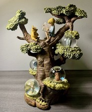 Vintage Winnie The Pooh 75th Anniversary Snow Globe Tree Statue