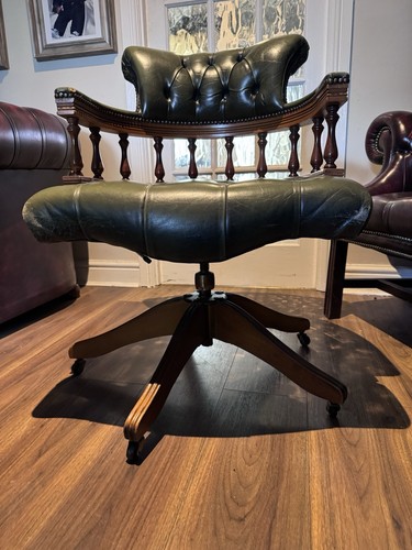 Chesterfield green leather - chesterfield,