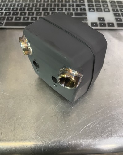 Stainless dual port muffler - port,