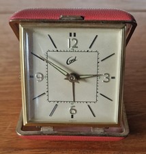 Vintage Coral Travel Alarm Clock In Need Of Some Gentle Restoration