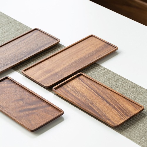 Rectangle wooden tea tray - tea,