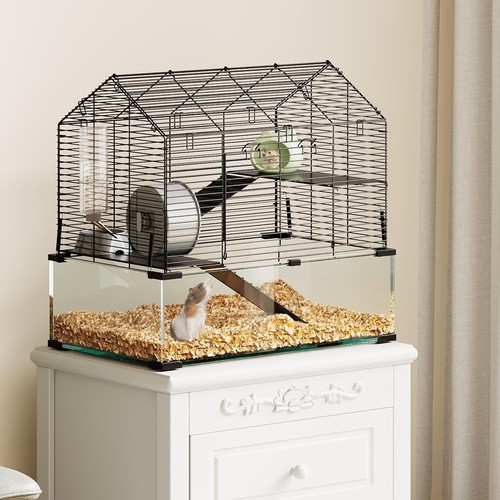 Large hamster cage with - hamster, 7"