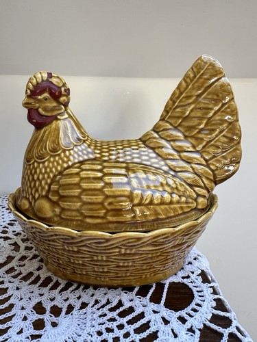Vintage ceramic chicken a - on,