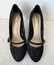 New Kurt Geiger Miss KG Suedette Shoes Heels Size 39 Uk 6 Black Mary Jane