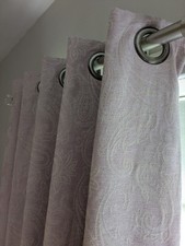 Laura Ashley Faulkner Pale Grape Large Pink Purple Heavy Lined Curtains 82 X 75