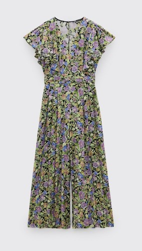 Zara floral jumpsuit size - zara,