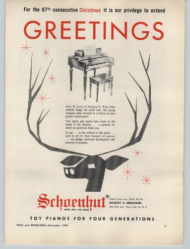 1959 paper schoenhut - ad,