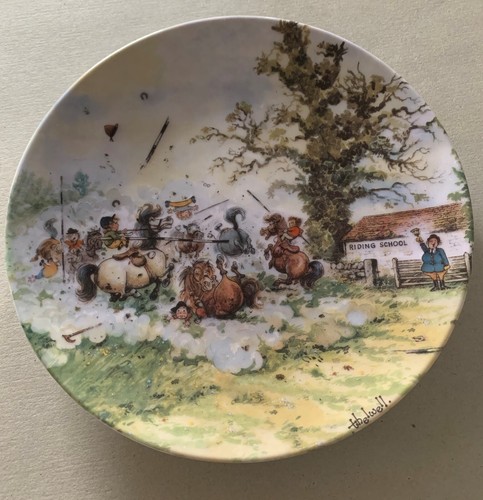 Thelwell ponies plate - ponies,