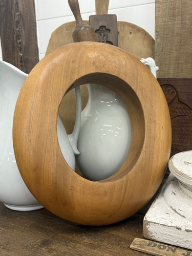 Vintage wooden oval - vintage,