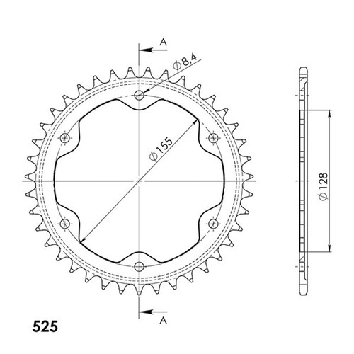 Steel crown step 525 38 - crown,