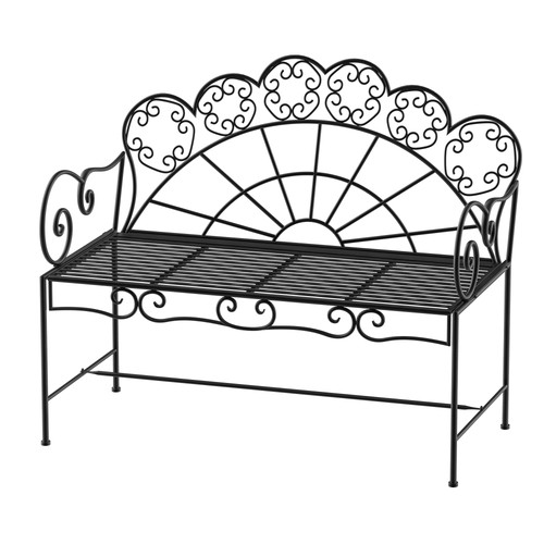 Metal garden bench outdoor - metal, bench,
