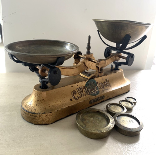 Vintage cast iron balance - iron,