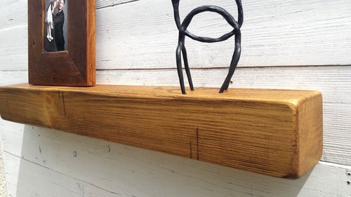 Rustic mantel shelf - shelf, solid