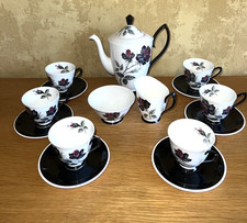 Vintage Royal Albert MASQUERADE Coffee Set With Coffee Pot