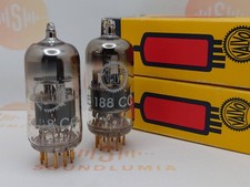 Valvo Heerlen E188CC 7308 O-getter Matched Pair - Heerlen 1974 - NOS