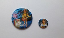 Sindy Doll -  One NEW 5.8 cm Super Sound Sindy Fridge Magnet & One 2.5 cm Badge