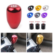 Manual Car Universal 5 Speed Gear Shift Knob Shifter Aluminum Black Lever Stick