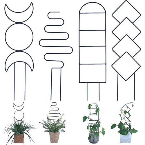 Metal trellis vine ivy potted - metal,