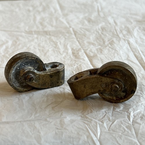 Pair antique solid brass - antique,