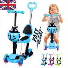 5 in 1 Kids Scooter 3 Wheels Kick Scooter with LED Flashing Light, Adjustable