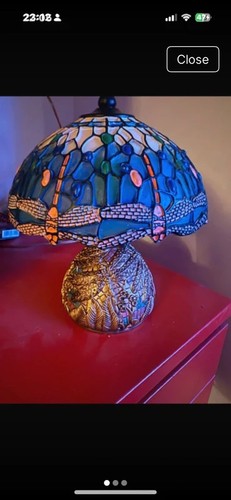 Blue dragonfly tiffany style - dragonfly,