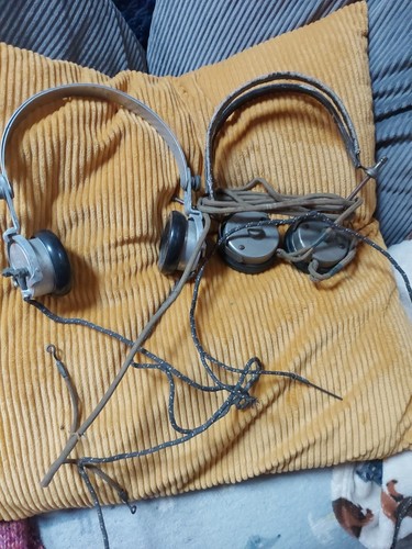 Vintage headphones crystal - 2x,