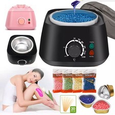 Wax Heater Pot Machine Waxing Warmer Hair Removal 400g Wax Beans Kits Full Body