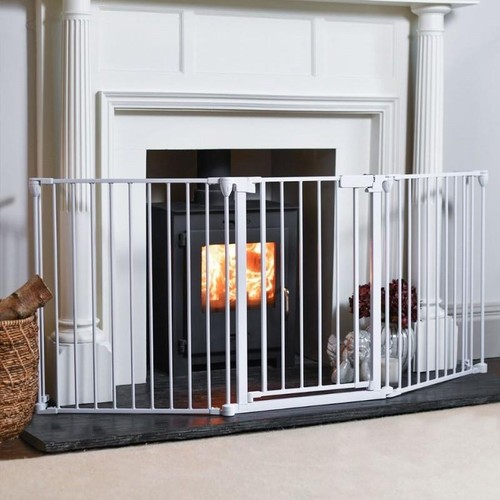 White three panel nursery - panel, fire