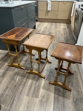 Set Of Three Nesting Yew Bevan Funnell Reprodux Tables