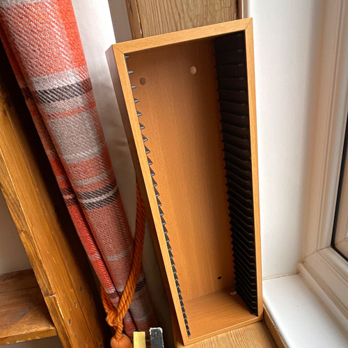 Wooden wall mounted storage - mounted, cd