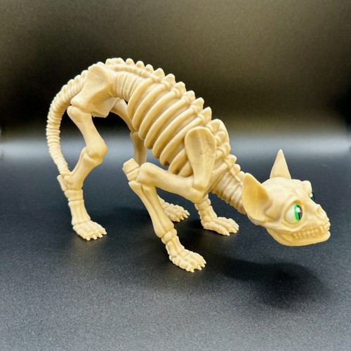 Skeleton cat figurine 3d - -,