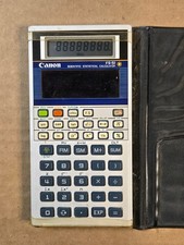 Canon FS-51 Solar Cell Vintage Scientific Calculator Wallet Size Working Well