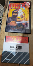 Ninja - 1986 - Atari 800/XL/XE & Commodore 64 5 1/4" Flippy disk. RARE. Working