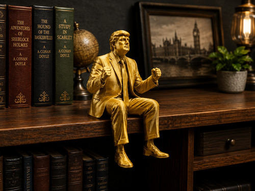 Donald trump golden - golden, shelf