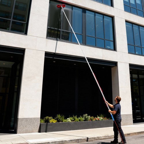 Solar panel cleaning pole - solar,
