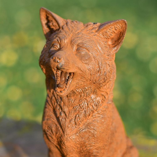 Miniature howling fox garden - fox,