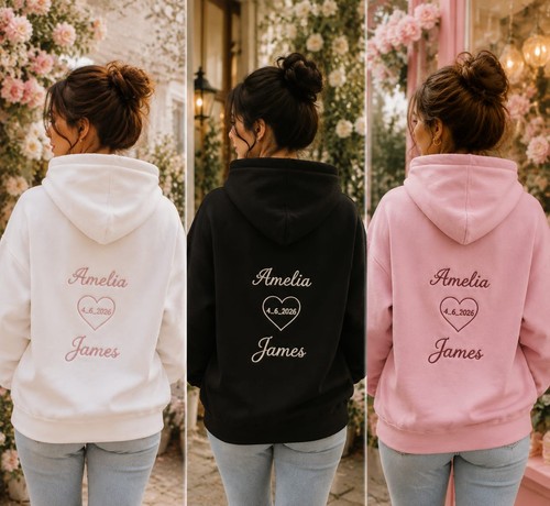Personalized couple hoodie - personalized,