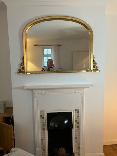 Large vintage gilt gold arched - large,