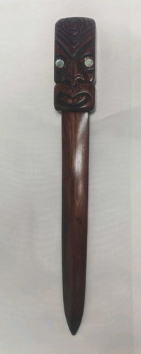 Vintage maori tiki carved - vintage,
