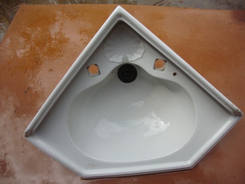 Antique corner wash basin - , with