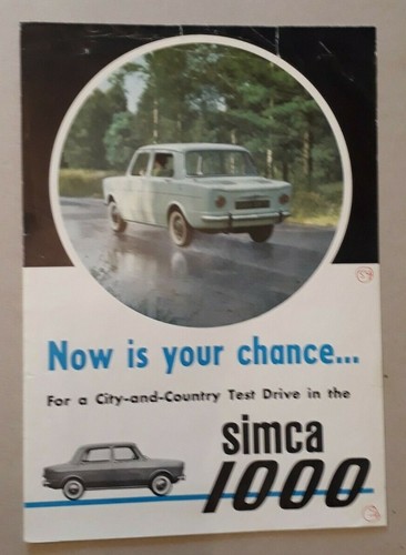 Simca 1000 leaflet brochure - simca,
