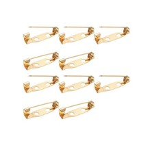 10 x 20mm Gold Brooch Pins