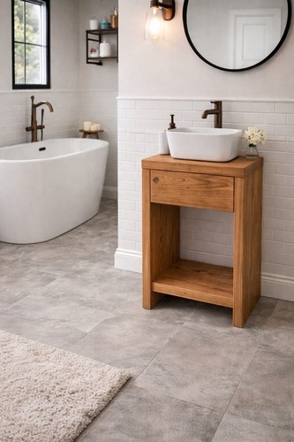 Small rustic wash - stand, solid