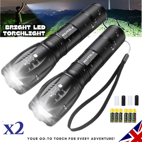 Led flashlight bright - 2x,