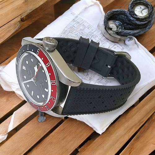 Premium fkm rubber watch strap - rubber,