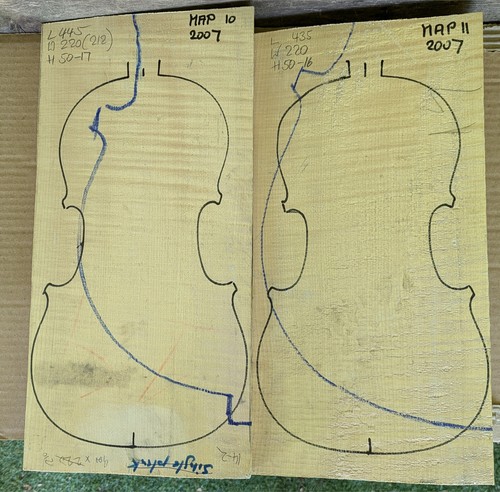 Map10 maple violin viola back - #map10,
