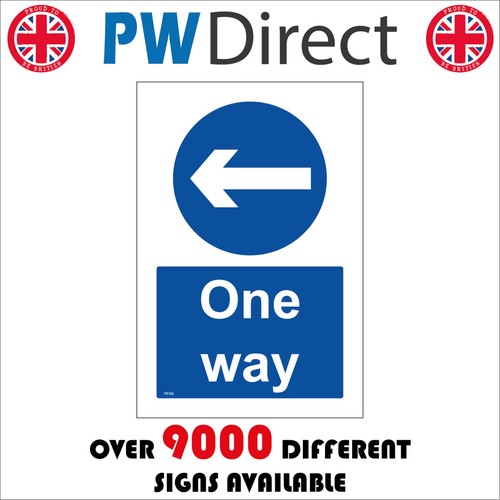 Sign one way left - sign,