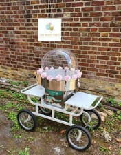 Hire Only* Vintage White Candy Floss Machine & Cart Birthdays Weddings Parties