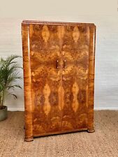 Art Deco Figured Walnut Double